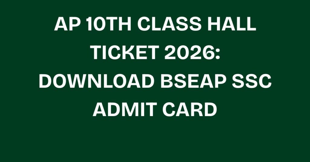 AP 10th Class Hall Ticket 2026